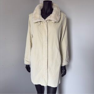 105. Vintage Surrey Classics Faux Shearling Corduroy Coat – Made in Canada/ 12